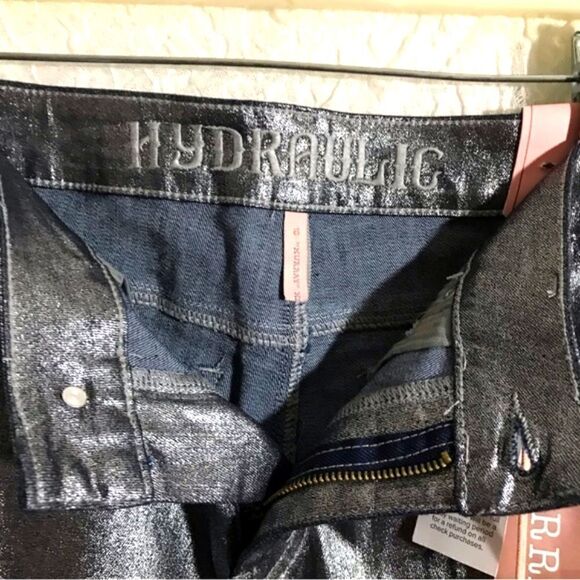 Hydraulic "Murray" NWT Metallic Skinny Jeans 10 - Picture 7 of 9